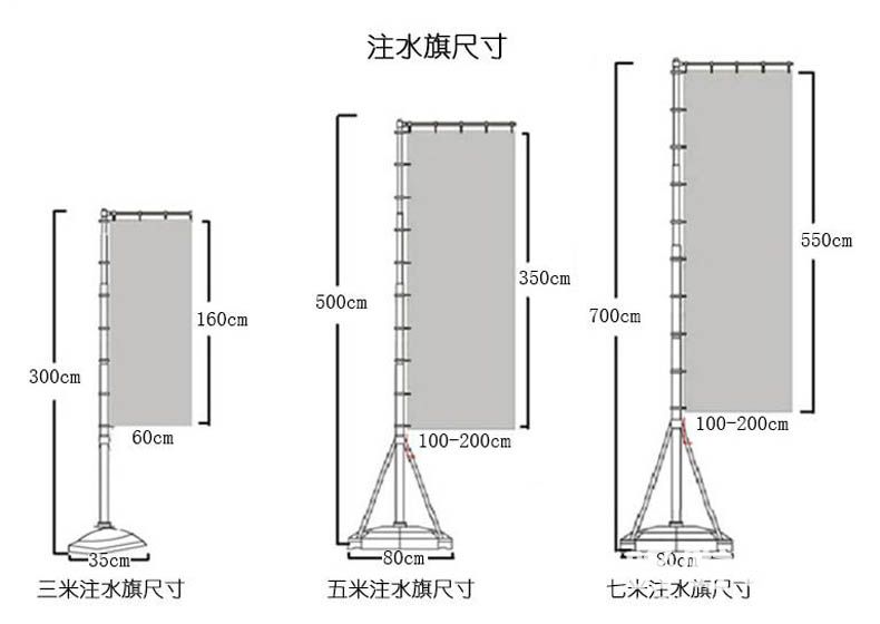 展览注水旗杆